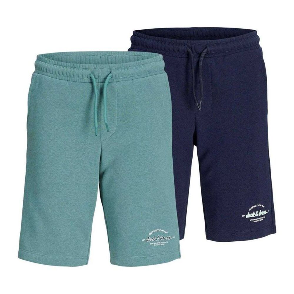 Jack And Jones Boys Fleece Shorts (Pack of 2) / Navy/Mineral